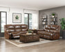 Ellicott Double Reclining Loveseat in Brown - 9639BR-2 - FAMSA Furniture (TX)