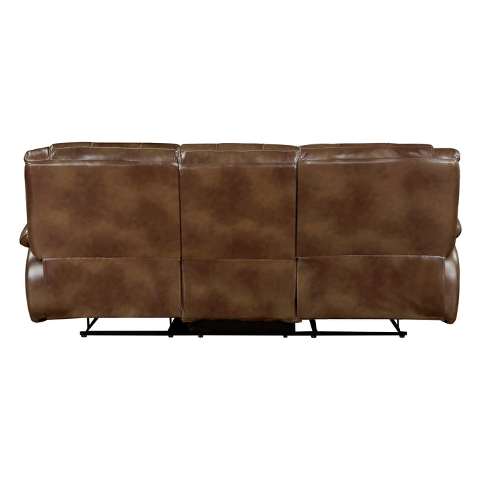 Ellicott Double Reclining Sofa in Brown - 9639BR-3 - FAMSA Furniture (TX)