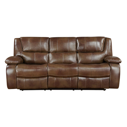 Ellicott Double Reclining Sofa in Brown - 9639BR-3 - FAMSA Furniture (TX)