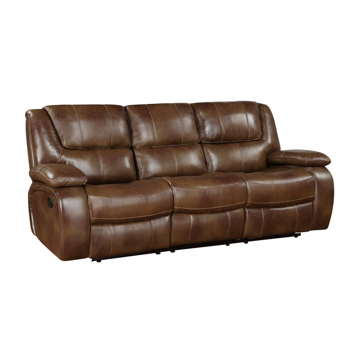 Ellicott Double Reclining Sofa in Brown - 9639BR-3 - FAMSA Furniture (TX)