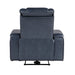 Keziah Power Reclining Chair with Power Headrest and Storage Arms in Blue - 9640BU-1PWH - FAMSA Furniture (TX)