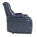 Keziah Power Reclining Chair with Power Headrest and Storage Arms in Blue - 9640BU-1PWH - FAMSA Furniture (TX)
