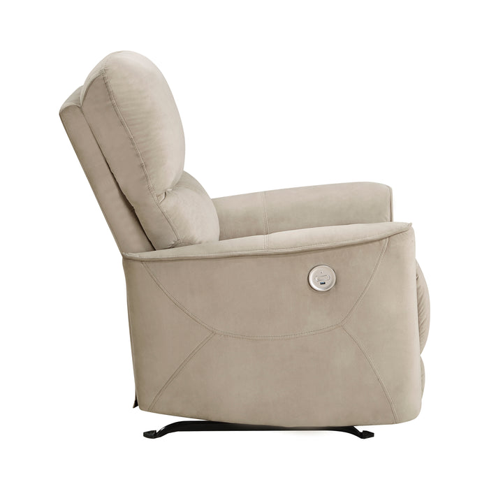 Artem Power Rocker Reclining Chair in Brown - 9645BR-1PW - FAMSA Furniture (TX)