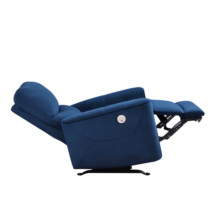 Artem Power Rocker Reclining Chair in Blue - 9645NV-1PW - FAMSA Furniture (TX)