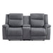 Dean Double Reclining Loveseat with Center Console in Gray - 9646GY-2 - FAMSA Furniture (TX)