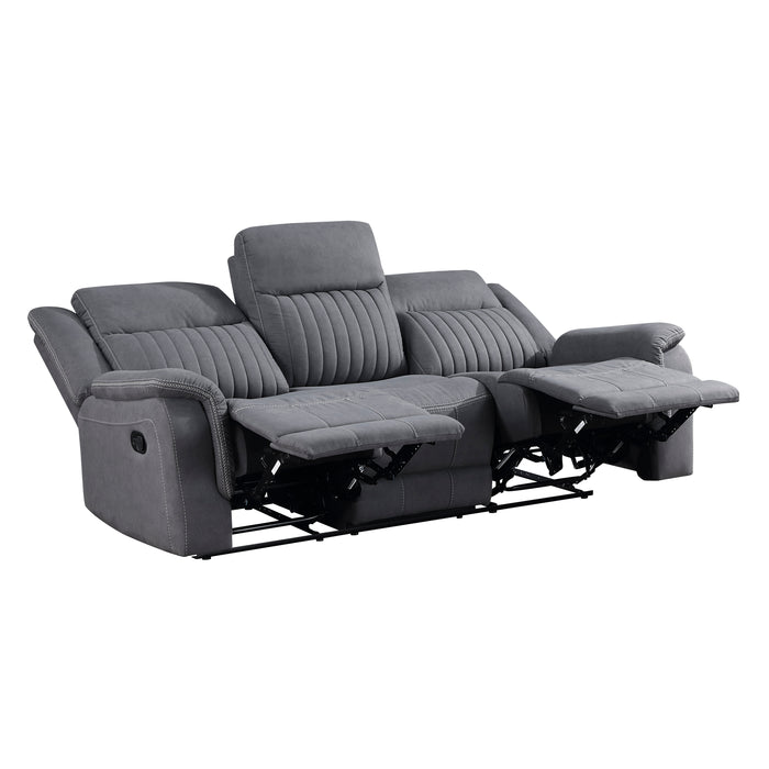 Dean Double Reclining Sofa in Gray - 9646GY-3 - FAMSA Furniture (TX)