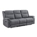 Dean Double Reclining Sofa in Gray - 9646GY-3 - FAMSA Furniture (TX)