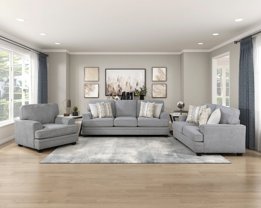Bradford Loveseat in Gray - 9648GY-2 - FAMSA Furniture (TX)