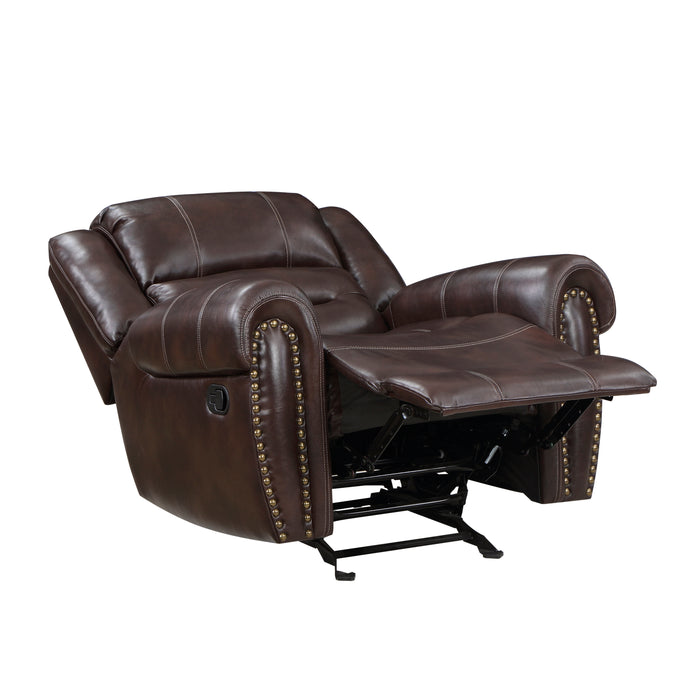 Center Hill Glider Reclining Chair in Brown - 9668NBR-1 - FAMSA Furniture (TX)