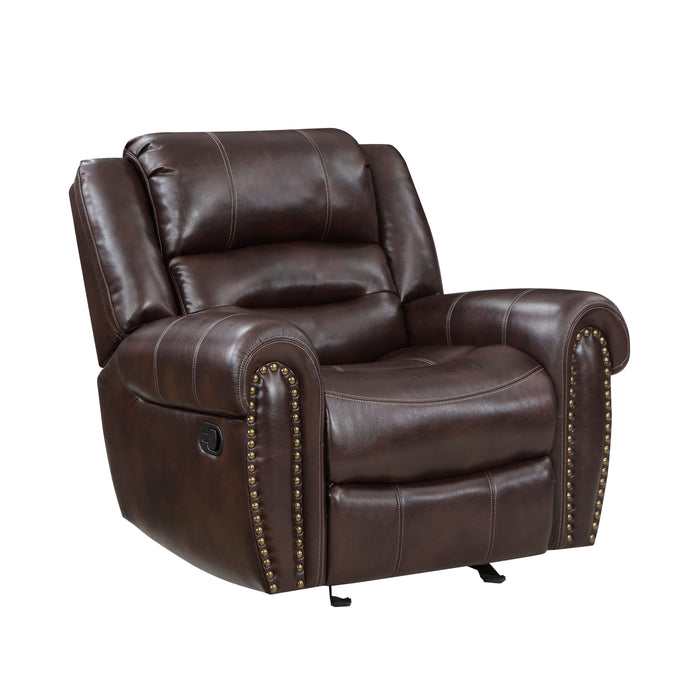 Center Hill Glider Reclining Chair in Brown - 9668NBR-1 - FAMSA Furniture (TX)