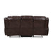 Center Hill DOUBLE RECLINING SOFA WITH CENTER DROP-DOWN CUP HOLDERS in Brown - 9668NBR-3 - FAMSA Furniture (TX)