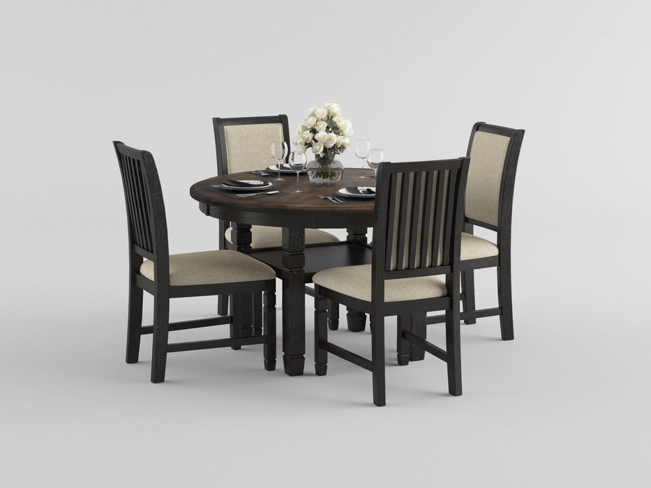 Asher Side Chair in White/Beige - 5800WHS - FAMSA Furniture (TX)