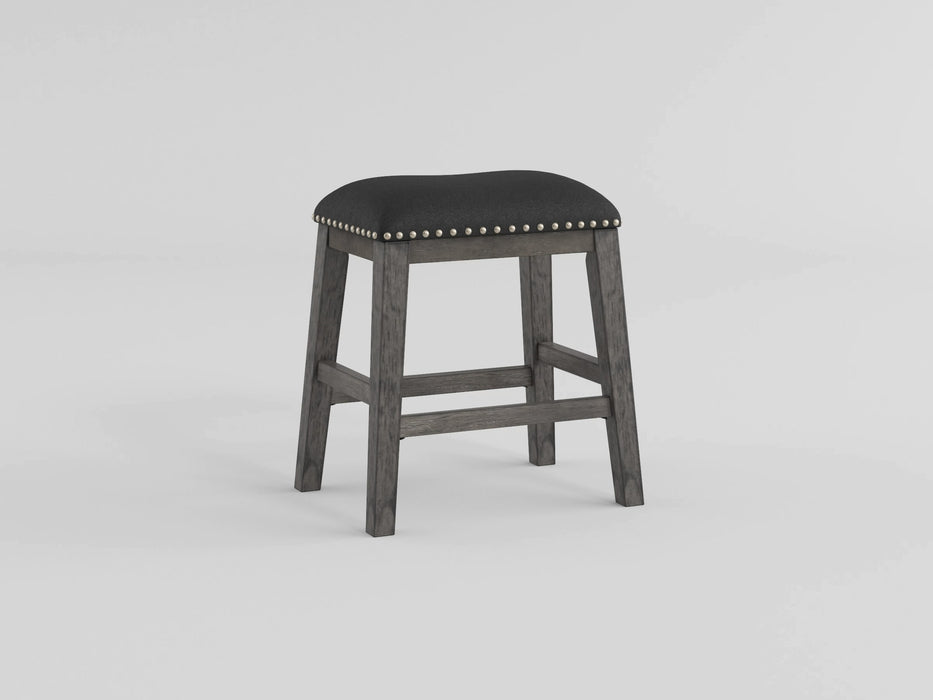 Timbre Counter Height Stool in White/Brown - 5603WW-24 - FAMSA Furniture (TX)