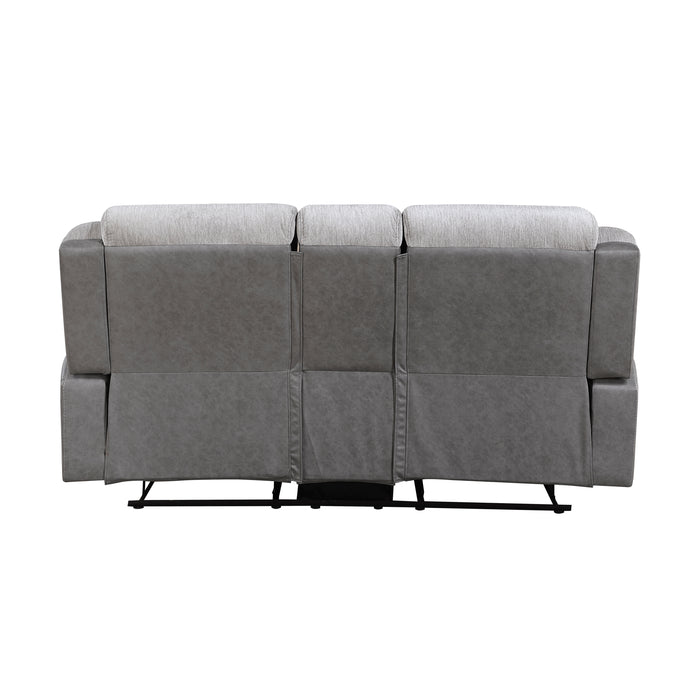 9703GY-2 Double Reclining Love Seat with Center Console image