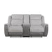9703GY-2 Double Reclining Love Seat with Center Console image