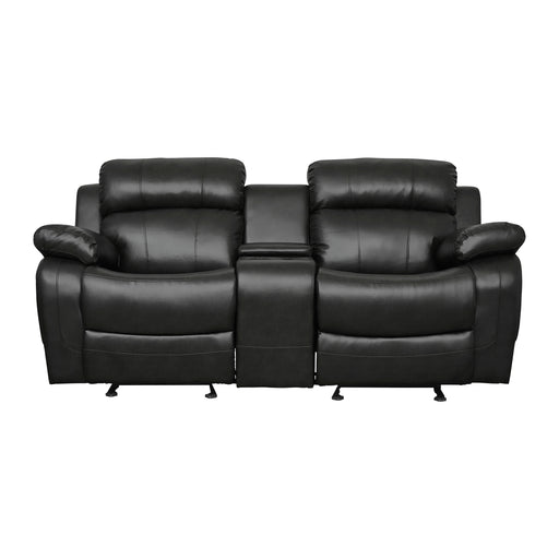 Marille Double Glider Reclining Loveseat with Center Console in Black - 9724BLK-2 - FAMSA Furniture (TX)