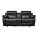 Marille Double Glider Reclining Loveseat with Center Console in Black - 9724BLK-2 - FAMSA Furniture (TX)