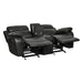 9724BLK-2 Double Glider Reclining Love Seat with Center Console image