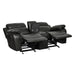 Marille Double Glider Reclining Loveseat with Center Console in Black - 9724BLK-2 - FAMSA Furniture (TX)