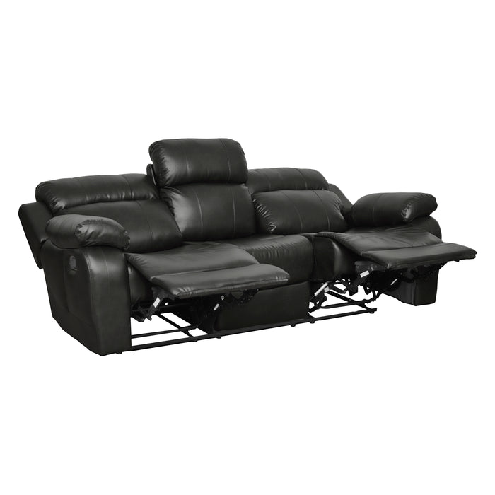 9724BLK-3 Double Reclining Sofa with Center Drop-Down Cup Holders image