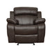 Marille Glider Reclining Chair in Brown - 9724BRW-1 - FAMSA Furniture (TX)
