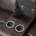 Marille Double Glider Reclining Loveseat with Center Console in Brown - 9724BRW-2 - FAMSA Furniture (TX)