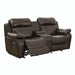 9724BRW-2 Double Glider Reclining Love Seat with Center Console image