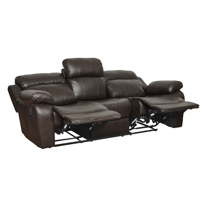 9724BRW-3 Double Reclining Sofa with Center Drop-Down Cup Holders image
