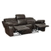 9724BRW-3 Double Reclining Sofa with Center Drop-Down Cup Holders image