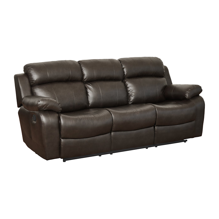 Marille 2pc Set: Sofa, Love in Brown - 9724BRW*2 - FAMSA Furniture (TX)