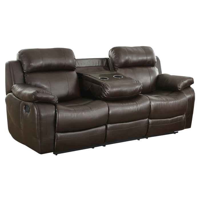 Marille 2pc Set: Sofa, Love in Brown - 9724BRW*2 - FAMSA Furniture (TX)