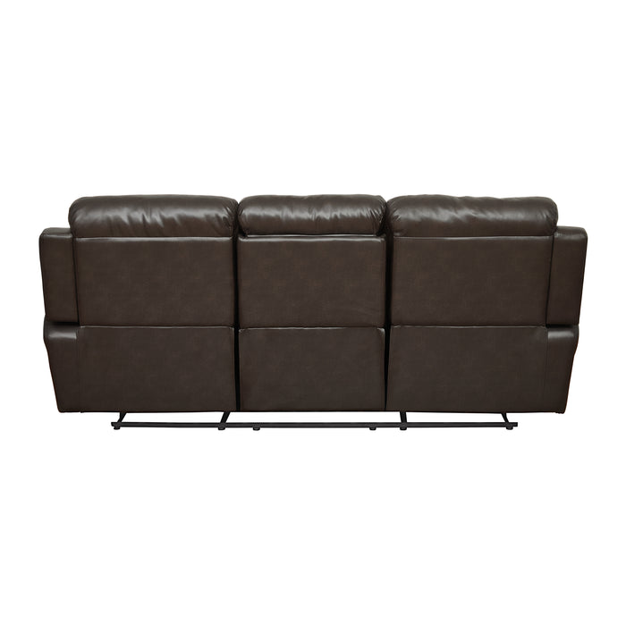9724BRW-3 Double Reclining Sofa with Center Drop-Down Cup Holders image