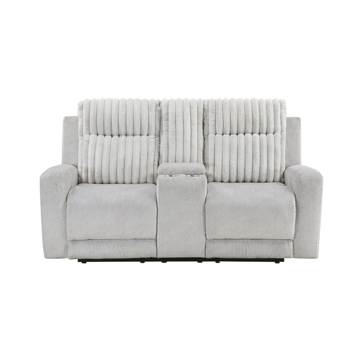 9728LGY-2 Double Reclining Love Seat with Center Console image