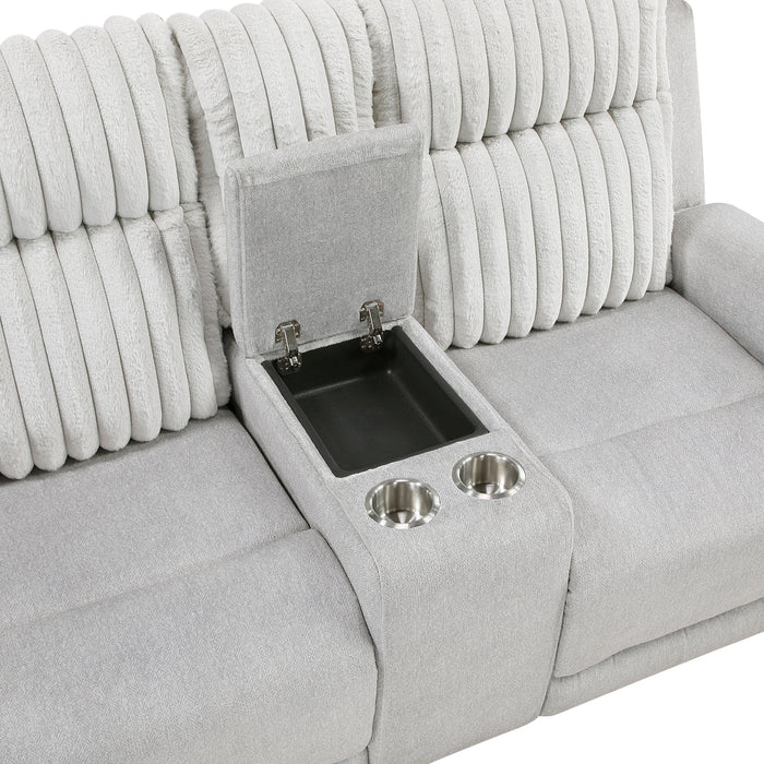 9728LGY-2 Double Reclining Love Seat with Center Console image