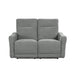 Edition Power Double Lay Flat Reclining Loveseat with Power Headrests and USB Ports in Gray - 9804DV-2PWH - FAMSA Furniture (TX)