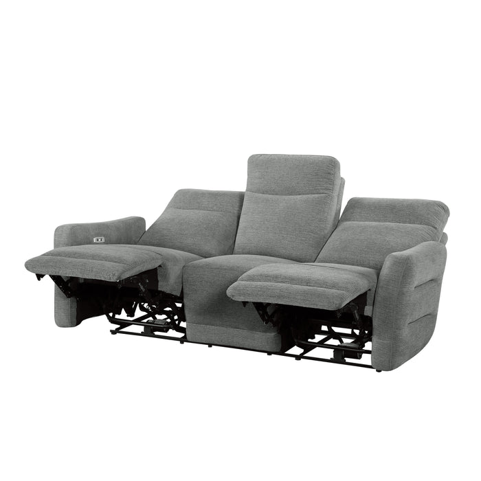 Edition 2pc Set: Sofa, Love (Power) in Gray - 9804DV*2PWH - FAMSA Furniture (TX)