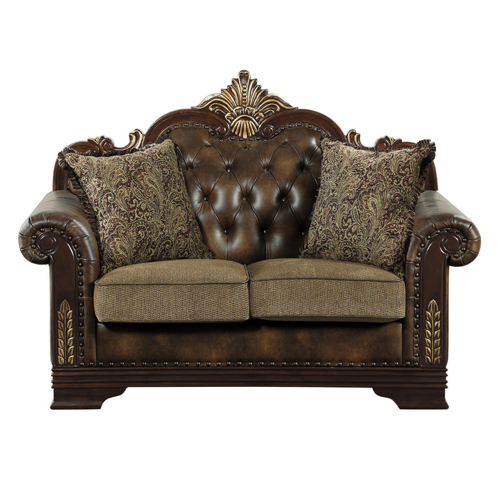 Croydon 2pc Set: Sofa, Love in Brown - 9815*2 - FAMSA Furniture (TX)