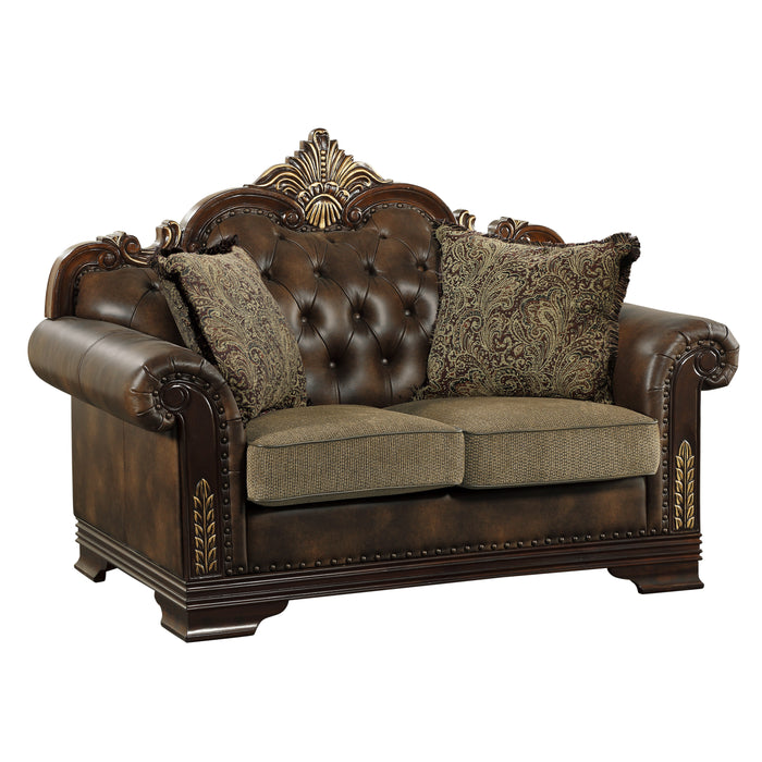 Croydon 2pc Set: Sofa, Love in Brown - 9815*2 - FAMSA Furniture (TX)