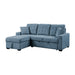 Waitsfield 2-Piece Sectional with Left Chaise, Pull-out Bed and Hidden Storage in Blue - 9816BU*2LCRL - FAMSA Furniture (TX)