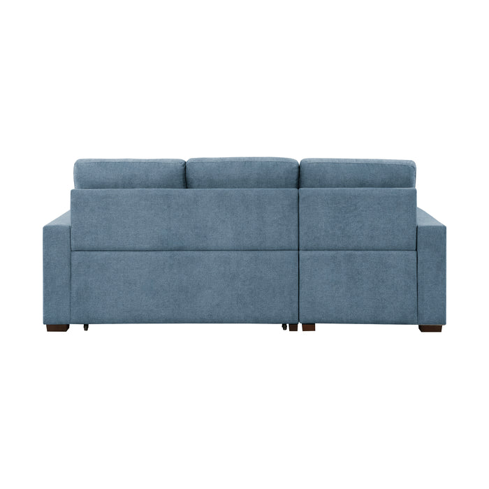 Waitsfield 2-Piece Sectional with Left Chaise, Pull-out Bed and Hidden Storage in Blue - 9816BU*2LCRL - FAMSA Furniture (TX)