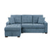 Waitsfield 2-Piece Sectional with Left Chaise, Pull-out Bed and Hidden Storage in Blue - 9816BU*2LCRL - FAMSA Furniture (TX)