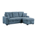 Waitsfield 2-Piece Sectional with Right Chaise, Pull-out Bed and Hidden Storage in Blue - 9816BU*2LLRC - FAMSA Furniture (TX)