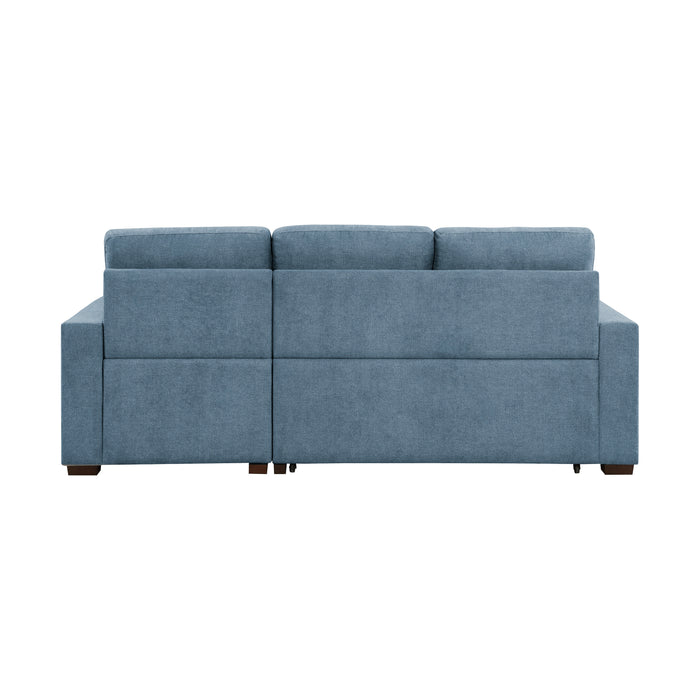 Waitsfield 2-Piece Sectional with Right Chaise, Pull-out Bed and Hidden Storage in Blue - 9816BU*2LLRC - FAMSA Furniture (TX)