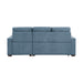 Waitsfield 2-Piece Sectional with Right Chaise, Pull-out Bed and Hidden Storage in Blue - 9816BU*2LLRC - FAMSA Furniture (TX)