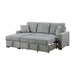 Waitsfield 2-Piece Sectional with Left Chaise, Pull-out Bed and Hidden Storage in Gray - 9816GY*2LCRL - FAMSA Furniture (TX)