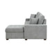 Waitsfield 2-Piece Sectional with Right Chaise, Pull-out Bed and Hidden Storage in Gray - 9816GY*SC - FAMSA Furniture (TX)