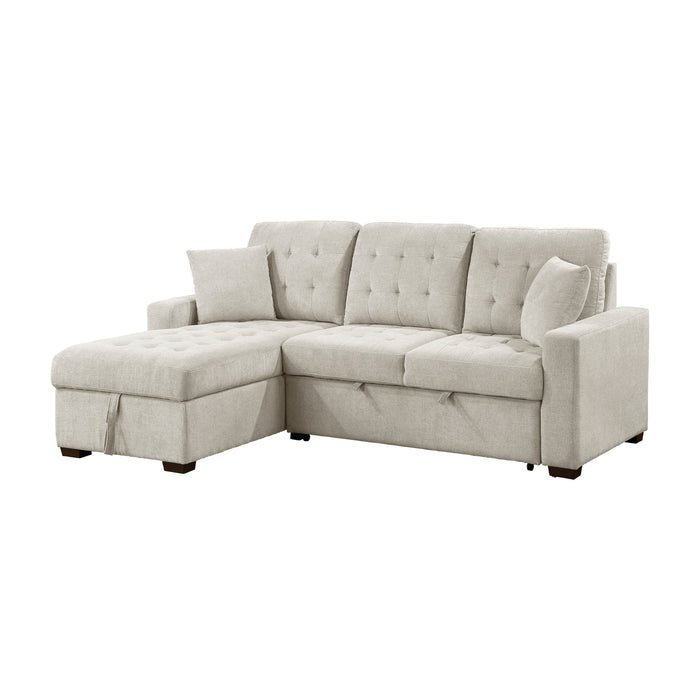 Waitsfield 2-Piece Sectional with Left Chaise, Pull-out Bed and Hidden Storage in Brown - 9816SN*2LCRL - FAMSA Furniture (TX)