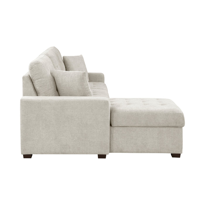 Waitsfield 2-Piece Sectional with Left Chaise, Pull-out Bed and Hidden Storage in Brown - 9816SN*2LCRL - FAMSA Furniture (TX)