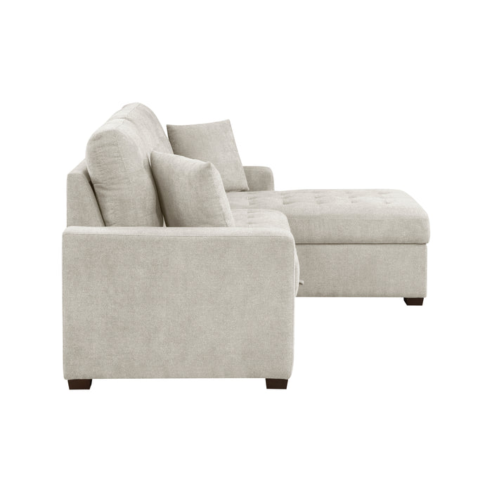 Waitsfield 2-Piece Sectional with Right Chaise, Pull-out Bed and Hidden Storage in Brown - 9816SN*2LLRC - FAMSA Furniture (TX)