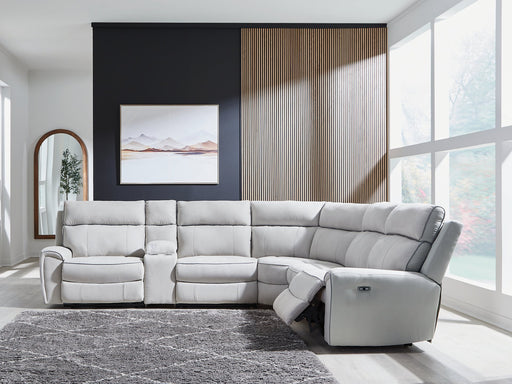 Social Pointe Reclining Sectional with Storage Console - FAMSA Furniture (TX)
